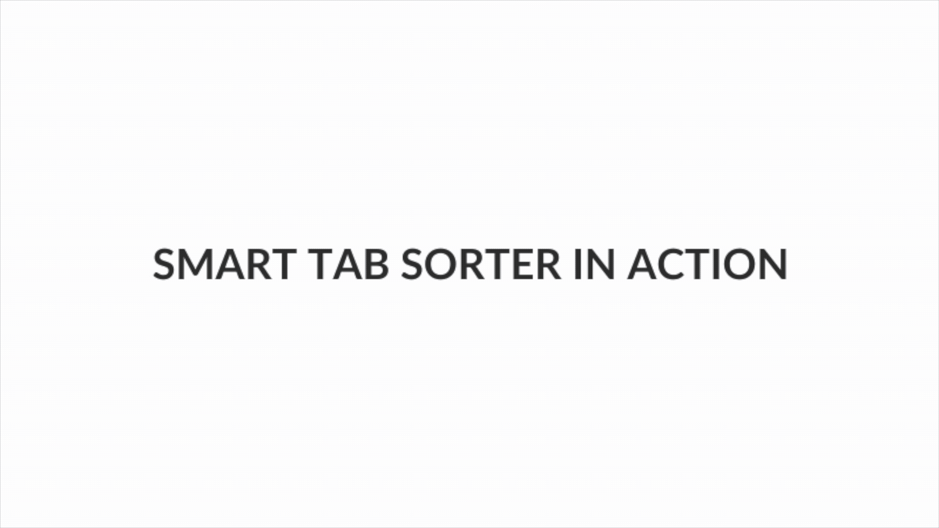Smart Tab Sorter Extension Popup